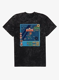 Marvel Spider-Man Brand New Day 8-Bit Map Game Radar Mineral Wash T-Shirt
