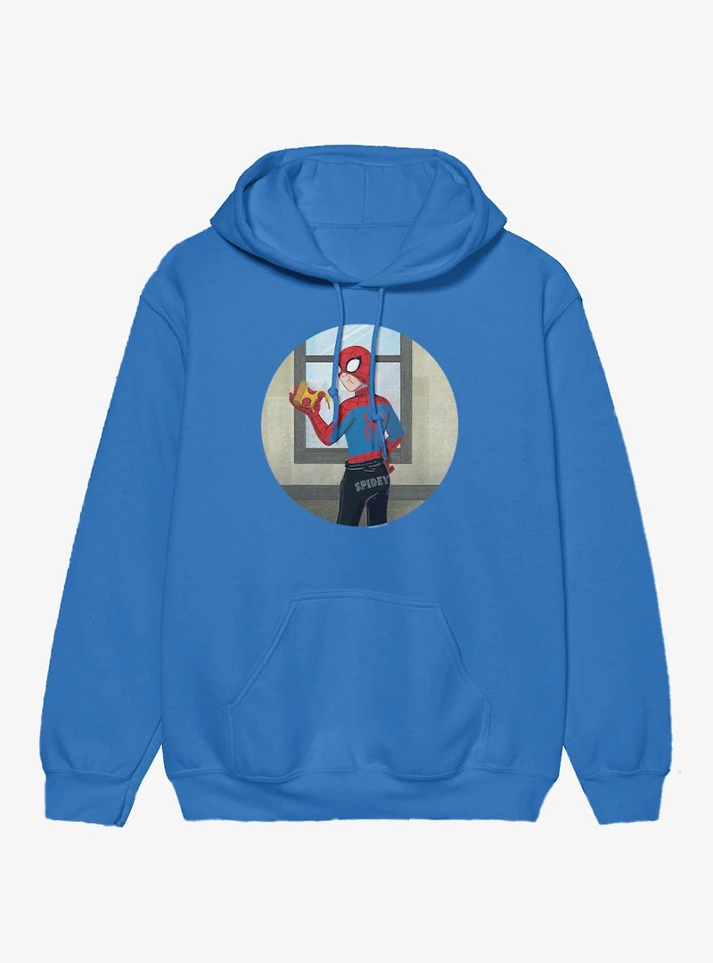 Marvel Spider-Man Brand New Day Studded Sweats Spidey With Pizza Hoodie