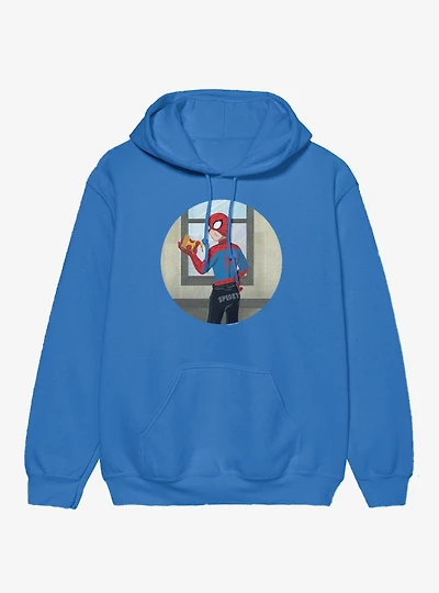 Marvel Spider-Man Brand New Day Studded Sweats Spidey With Pizza Hoodie