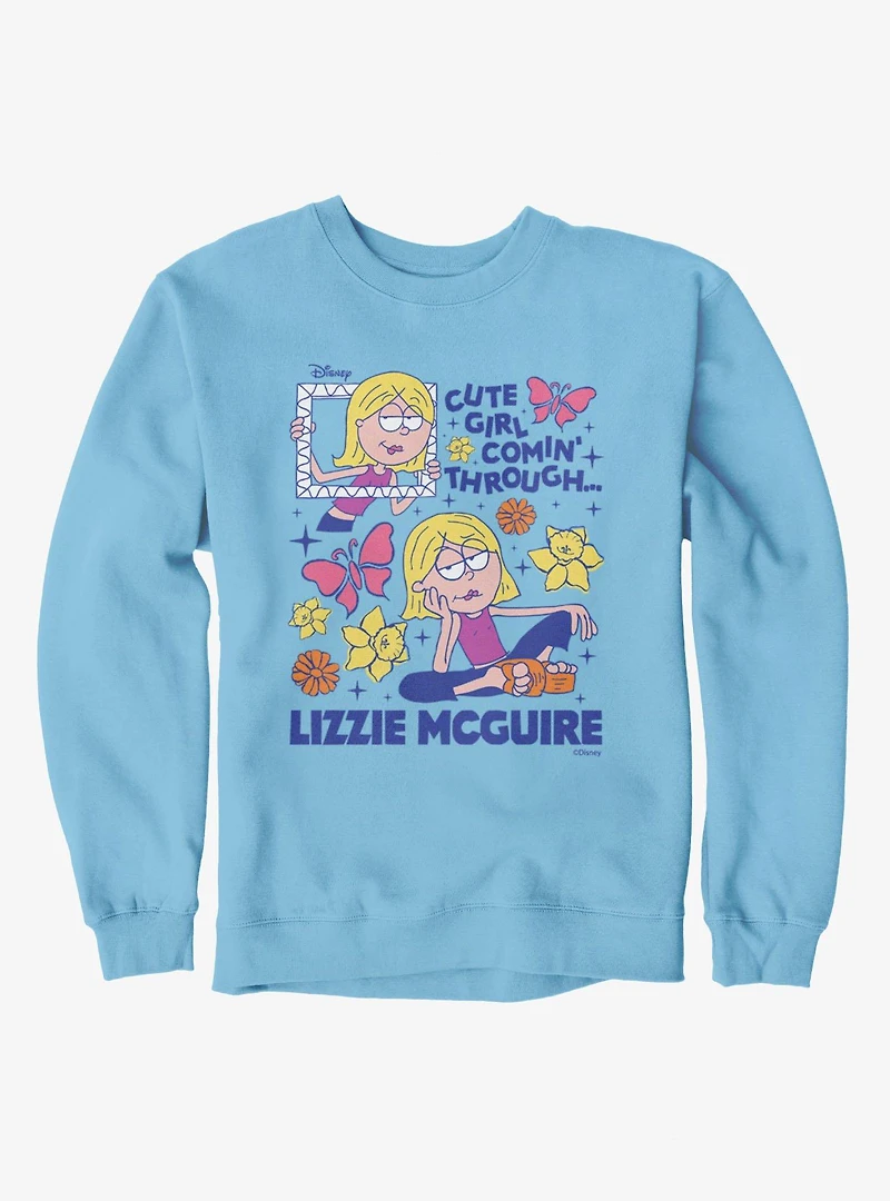 Disney Lizzie McGuire Cute Girl Coming Through Frame Sweatshirt