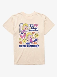 Disney Lizzie McGuire Cute Girl Coming Through Frame Mineral Wash T-Shirt