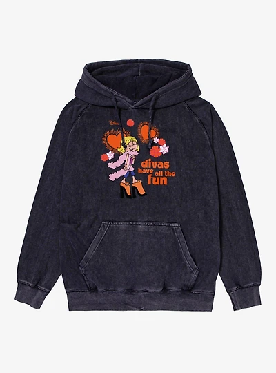 Disney Lizzie McGuire Divas Have All The Fun Vintage Mineral Washed Hoodie