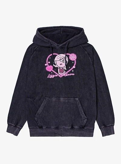 Disney Lizzie McGuire Pink Heart For Vintage Mineral Washed Hoodie
