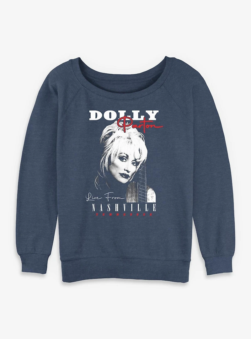 Dolly Parton Live From Nashville Womens Slouchy Sweatshirt