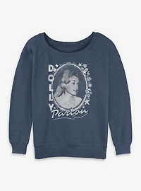 Dolly Parton Stars And Flowers Womens Slouchy Sweatshirt