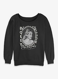 Dolly Parton Stars And Flowers Womens Slouchy Sweatshirt