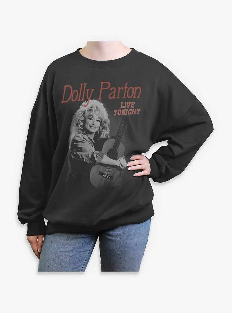 Dolly Parton Live Tonight Womens Oversized Sweatshirt