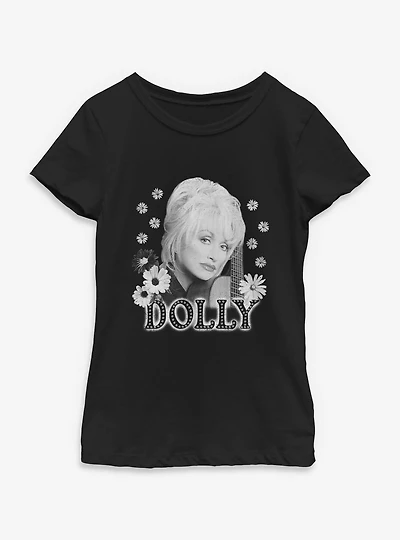 Dolly Parton Flowers Youth Girls T-Shirt
