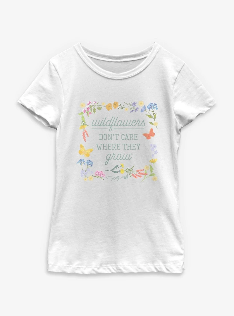Dolly Parton Wildflowers Youth Girls T-Shirt