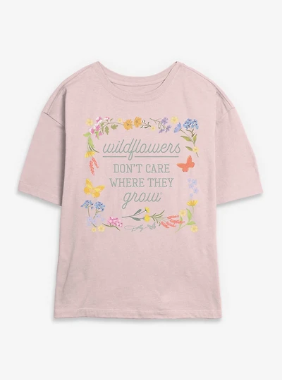 Dolly Parton Wildflowers Womens Skimmer T-Shirt