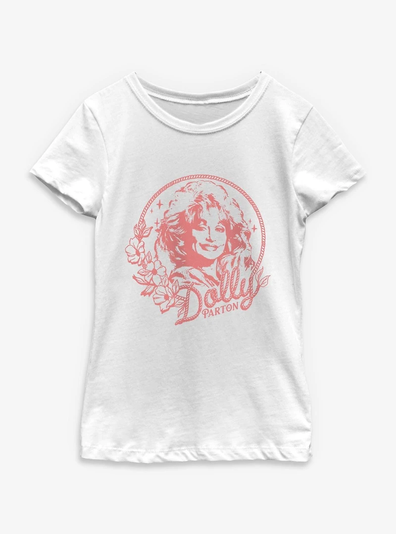 Dolly Parton Lasso Flowers Youth Girls T-Shirt