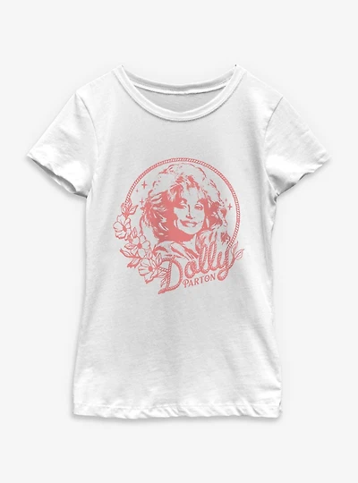 Dolly Parton Lasso Flowers Youth Girls T-Shirt