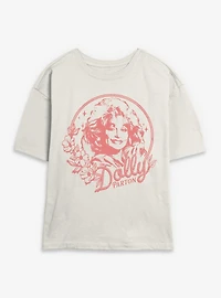 Dolly Parton Lasso Flowers Womens Skimmer T-Shirt