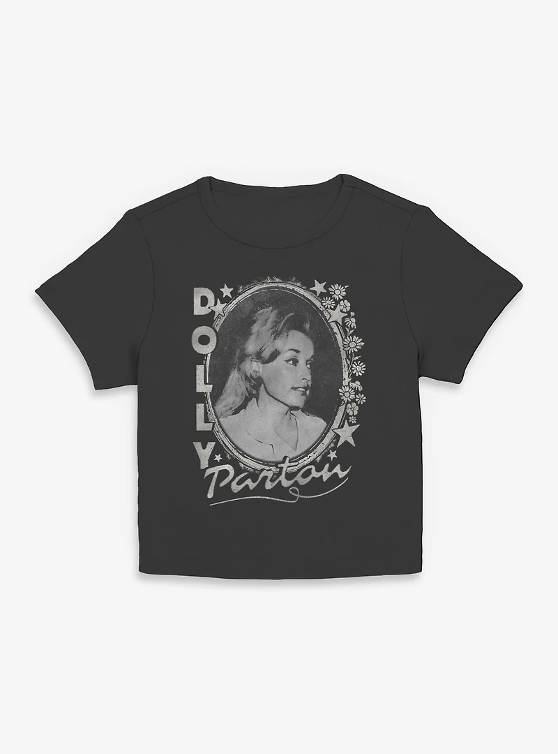 Dolly Parton Stars And Flowers Womens Baby T-Shirt