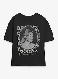 Dolly Parton Stars And Flowers Womens Skimmer T-Shirt