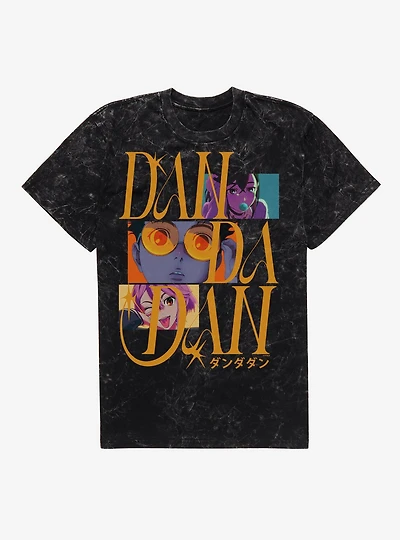 Dandadan Oversized Type Opening Sequence Trio Mineral Wash T-Shirt BoxLunch Exclusive