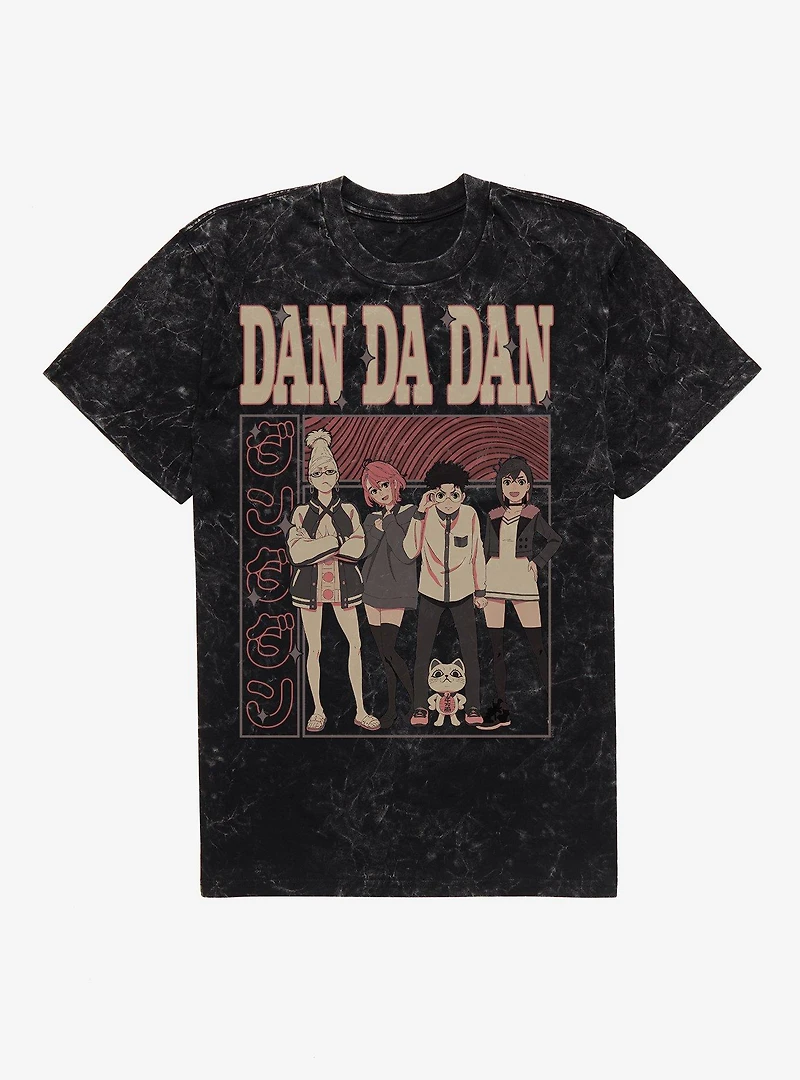 Dandadan Character Group Panel Mineral Wash T-Shirt BoxLunch Exclusive