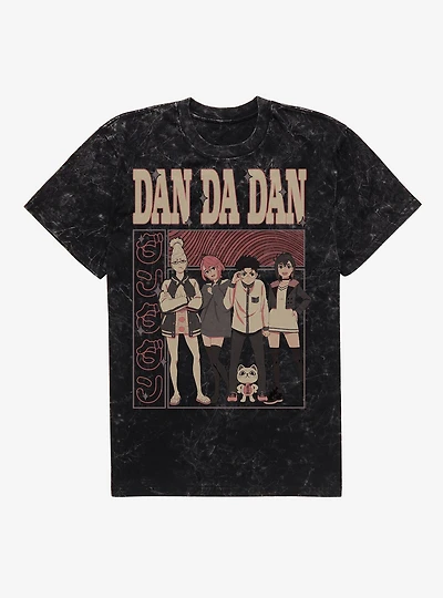 Dandadan Character Group Panel Mineral Wash T-Shirt BoxLunch Exclusive