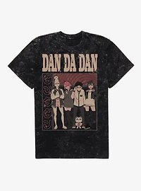 Dandadan Character Group Panel Mineral Wash T-Shirt BoxLunch Exclusive