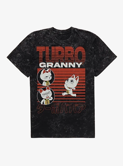 Dandadan Turbo Granny Collage Mineral Wash T-Shirt BoxLunch Exclusive