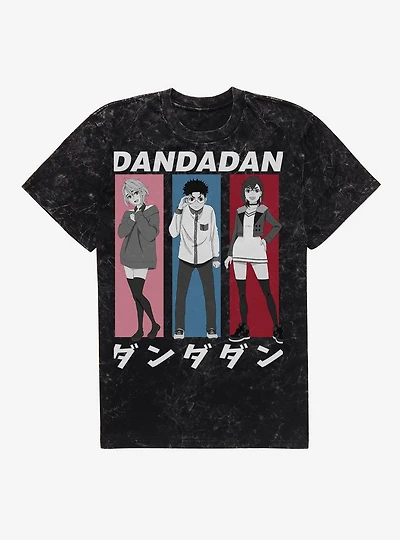 Dandadan Main Character Trio Mineral Wash T-Shirt BoxLunch Exclusive