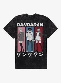Dandadan Main Character Trio Mineral Wash T-Shirt BoxLunch Exclusive