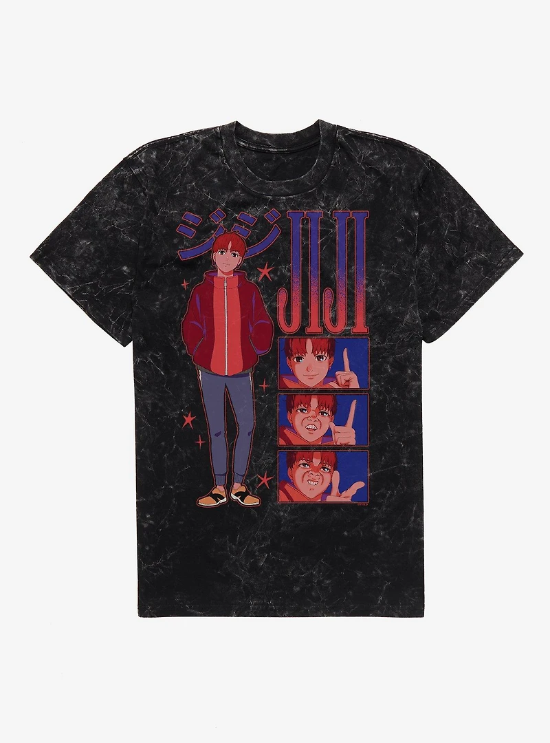 Dandadan Jiji Cheesin Mineral Wash T-Shirt BoxLunch Exclusive