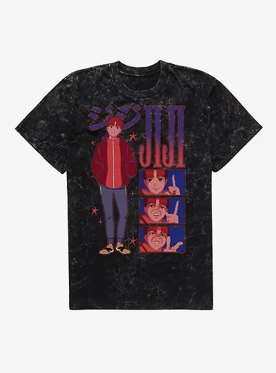 Dandadan Jiji Cheesin Mineral Wash T-Shirt BoxLunch Exclusive