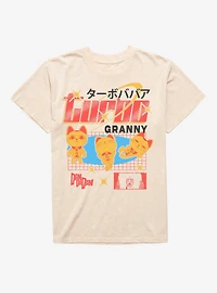 Dandadan Turbo Granny Cats Mineral Wash T-Shirt BoxLunch Exclusive
