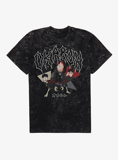 Dandadan Okarun Metal Faces Mineral Wash T-Shirt BoxLunch Exclusive