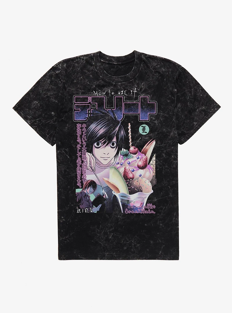 Death Note L Dessert How To Use It Mineral Wash T-Shirt BoxLunch Exclusive