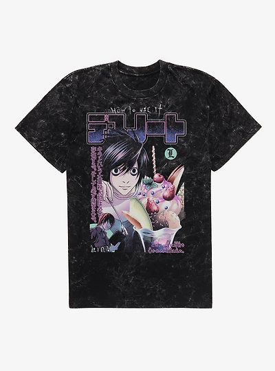 Death Note L Dessert How To Use It Mineral Wash T-Shirt BoxLunch Exclusive