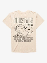 Naruto Shippuden Seiten Son Goku Four Tails Mineral Wash T-Shirt BoxLunch Exclusive