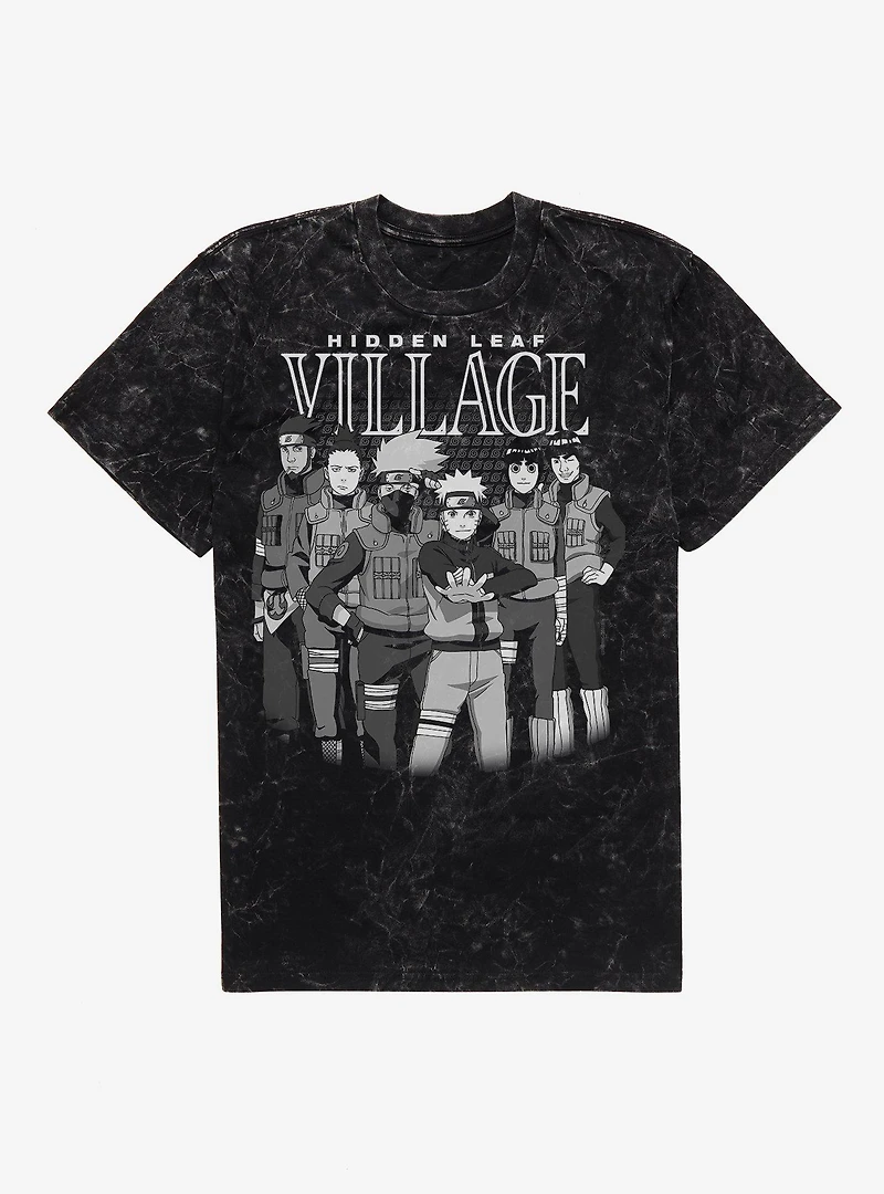 Naruto Shippuden Hidden Leaf Village Shinobi Mineral Wash T-Shirt BoxLunch Exclusive