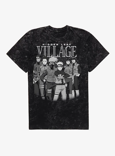 Naruto Shippuden Hidden Leaf Village Shinobi Mineral Wash T-Shirt BoxLunch Exclusive