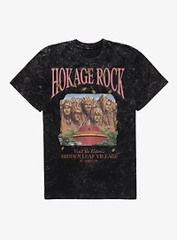 Naruto Shippuden Hokage Rock Great Oudoors Front Mineral Wash T-Shirt BoxLunch Exclusive