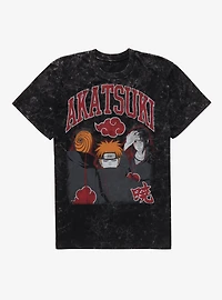 Naruto Shippuden Akatsuki Pain Itachi Tobi Mineral Wash T-Shirt BoxLunch Exclusive