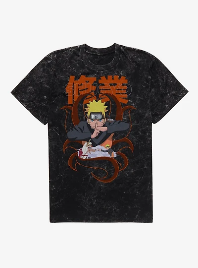 Naruto Shippuden Nine Tail Shugyo Mineral Wash T-Shirt BoxLunch Exclusive