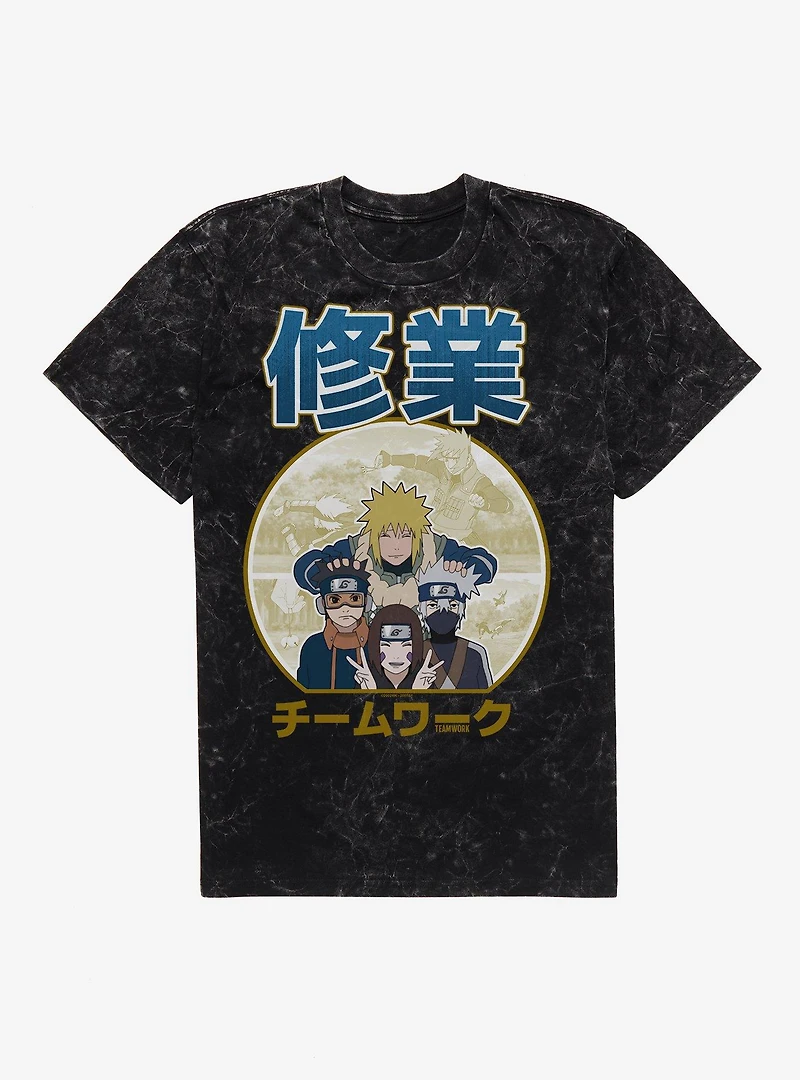 Naruto Shippuden Hidden Leaf Teamwork Mineral Wash T-Shirt BoxLunch Exclusive