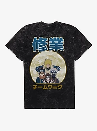 Naruto Shippuden Hidden Leaf Teamwork Mineral Wash T-Shirt BoxLunch Exclusive