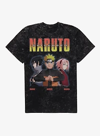 Naruto Shippuden Sasuke Sakura Mineral Wash T-Shirt BoxLunch Exclusive