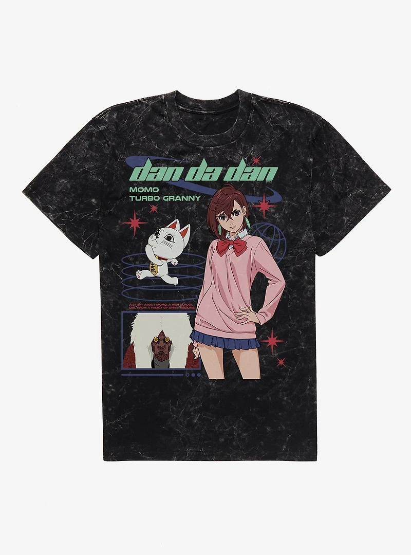 Dandadan Momo & Turbo Granny Y2K Mineral Wash T-Shirt BoxLunch Exclusive