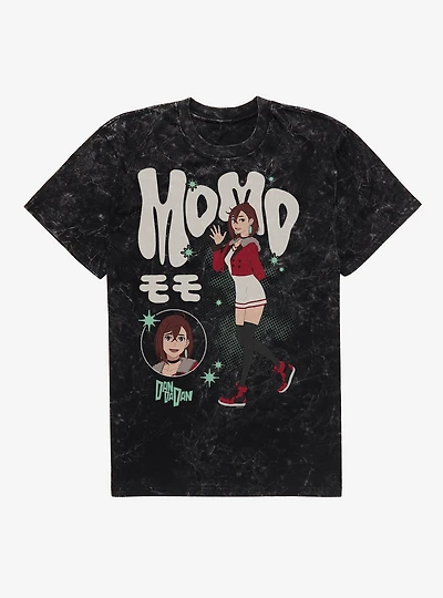 Dandadan Momo Collage Mineral Wash T-Shirt BoxLunch Exclusive