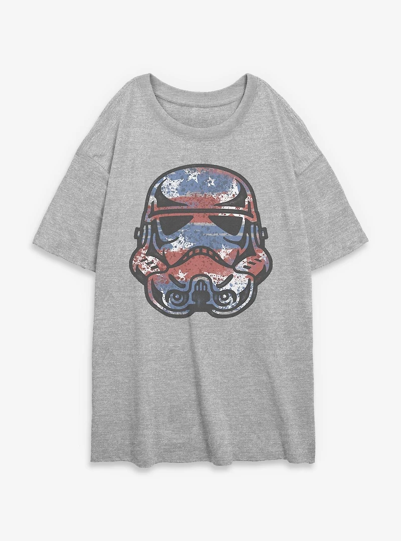 Star Wars America Helmet Womens Oversized T-Shirt