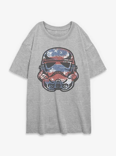 Star Wars America Helmet Womens Oversized T-Shirt