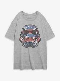 Star Wars America Helmet Womens Oversized T-Shirt