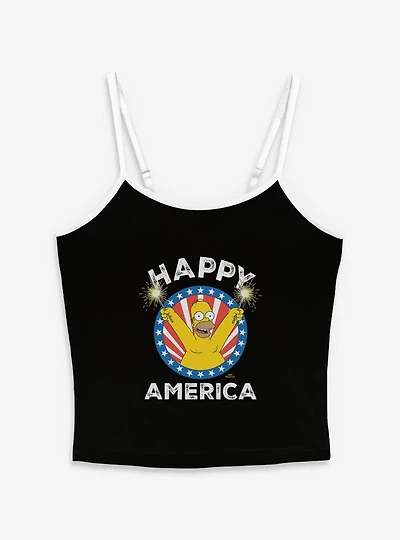 The Simpsons Happy America Homer Womens Cami