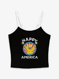 The Simpsons Happy America Homer Womens Cami
