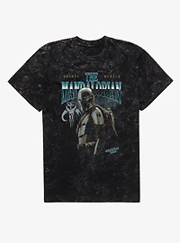 Star Wars The Mandalorian And Grogu Movie Bounty Hunter Grunge Mineral Wash T-Shirt