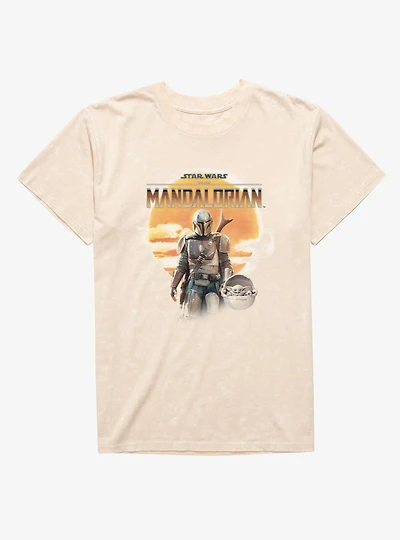 Star Wars The Mandalorian Sunrise Western Mineral Wash T-Shirt